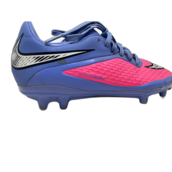 Nike JR Hypervenom Phelon Youth Soccer Cleats Size 7 Womens Blue Pink 599062 641 - Picture 7 of 10
